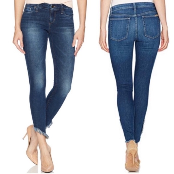 Joe's Jeans Denim - Joe’s Jeans Skinny Ankle Asymmetrical Blue Jeans 25